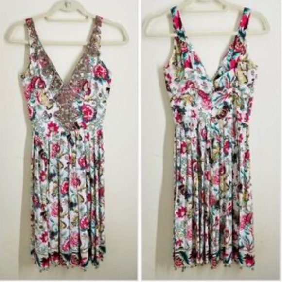 💥ULTRA RARE Anthropologie Plenty Tracy Reese Dress Size 12 floral spring - Picture 3 of 16
